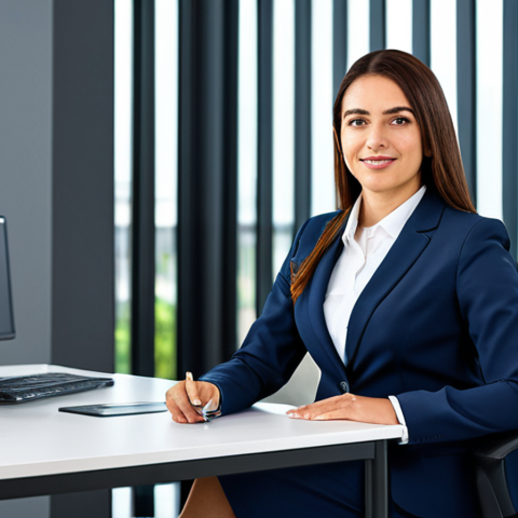 **

A professional businesswoman in a modest business suit, sitting at a desk in a modern office, fully clothed, appropriate attire, safe for work, perfect anatomy, natural proportions, professional photography, high quality. The scene conveys the potential for financial growth and career advancement through digital skills and networking within a supportive community.

**