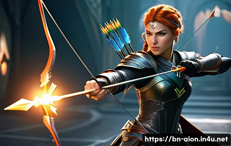 아이온 궁성 무기 추천 - **Prompt for PvP Archer (Fusion Bow):**
    "A skilled female archer, dressed in sleek, functional f...